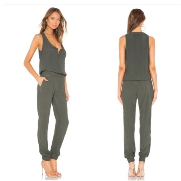 Monrow Pants - Monrow Camo Creepe Jumpsuit Sleeveless Size L